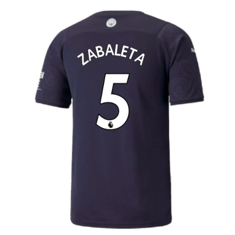 2021-2022 Man City Third Player Issue Shirt (ZABALETA 5)