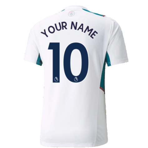 2021-2022 Man City Training Shirt (White) (Your Name)