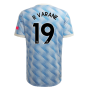 2021-2022 Man Utd Authentic Away Shirt (R VARANE 19)