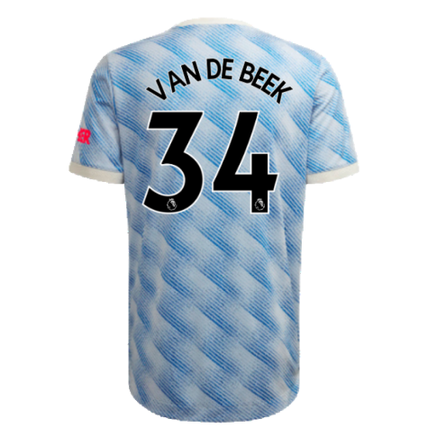 2021-2022 Man Utd Authentic Away Shirt (VAN DE BEEK 34)