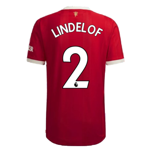 2021-2022 Man Utd Authentic Home Shirt (LINDELOF 2)