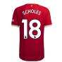2021-2022 Man Utd Authentic Home Shirt (SCHOLES 18)