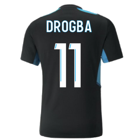 2021-2022 Marseille Training Shirt (Black) (DROGBA 11)