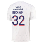 2021-2022 PSG Pre-Match Training Jersey (White) (BECKHAM 32)