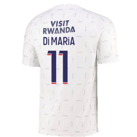 2021-2022 PSG Pre-Match Training Jersey (White) (DI MARIA 11)