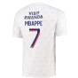 2021-2022 PSG Pre-Match Training Jersey (White) (MBAPPE 7)