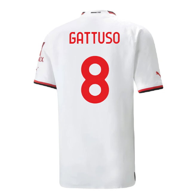2022-2023 AC Milan Authentic Away Shirt (GATTUSO 8)