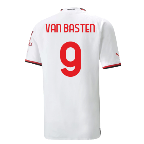 2022-2023 AC Milan Authentic Away Shirt (VAN BASTEN 9)