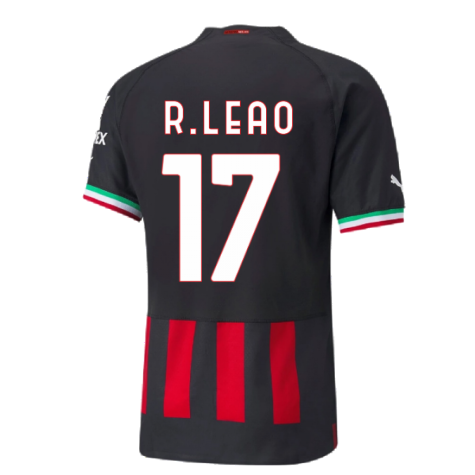 2022-2023 AC Milan Authentic Home Shirt (R LEAO 17)