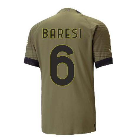 2022-2023 AC Milan Authentic Third Shirt (BARESI 6)