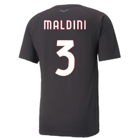 2022-2023 AC Milan Casuals Tee (Black) (MALDINI 3)