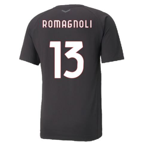 2022-2023 AC Milan Casuals Tee (Black) (ROMAGNOLI 13)