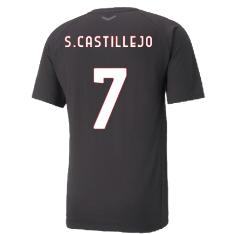 2022-2023 AC Milan Casuals Tee (Black) (S CASTILLEJO 7)