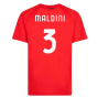 2022-2023 AC Milan Casuals Tee (Red) (MALDINI 3)