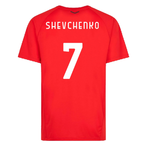 2022-2023 AC Milan Casuals Tee (Red) (SHEVCHENKO 7)