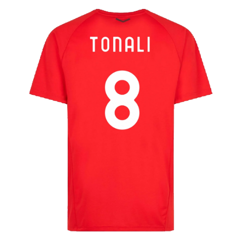 2022-2023 AC Milan Casuals Tee (Red) (TONALI 8)