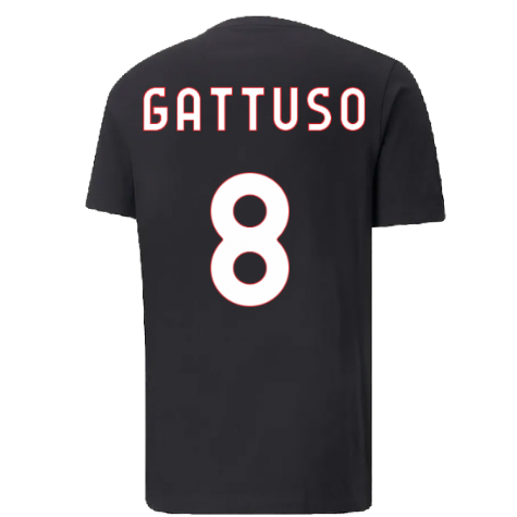 2022-2023 AC Milan FtblCore Tee (Black) (GATTUSO 8)