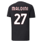 2022-2023 AC Milan FtblCore Tee (Black) (MALDINI 27)