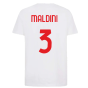 2022-2023 AC Milan FtblCore Tee (White) (MALDINI 3)