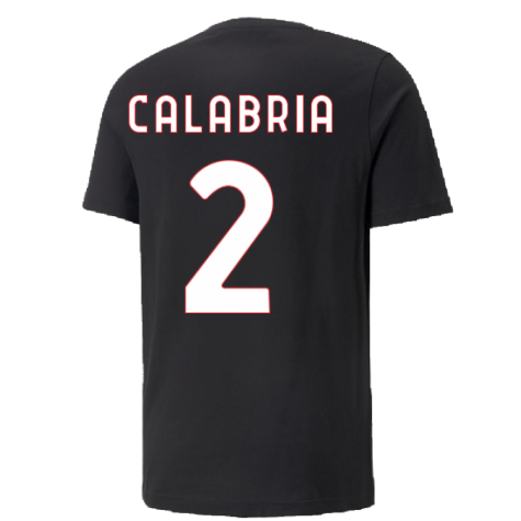 2022-2023 AC Milan FtblCulture Tee (Black) (CALABRIA 2)
