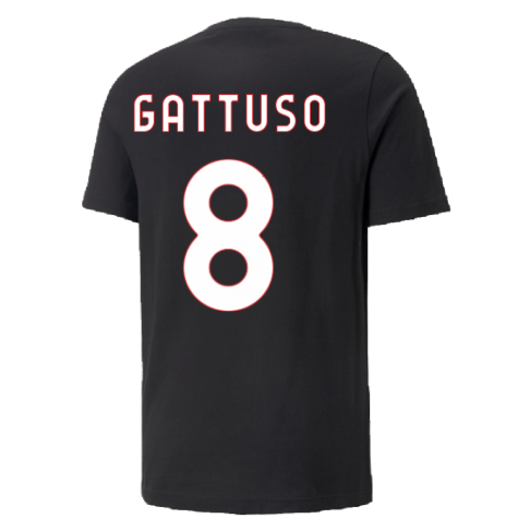 2022-2023 AC Milan FtblCulture Tee (Black) (GATTUSO 8)