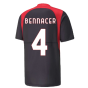 2022-2023 AC Milan Gameday Jersey (Black) (BENNACER 4)