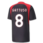 2022-2023 AC Milan Gameday Jersey (Black) (GATTUSO 8)