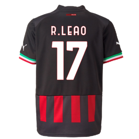 2022-2023 AC Milan Home Shirt (Kids) (R.LEAO 17)