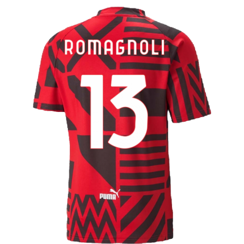 2022-2023 AC Milan Pre-Match Jersey (Red) (ROMAGNOLI 13)