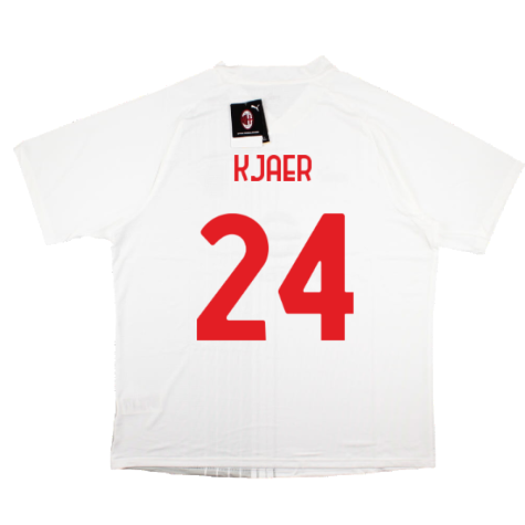 2022-2023 AC Milan Pre-Match Shirt (White-Red) (KJAER 24)
