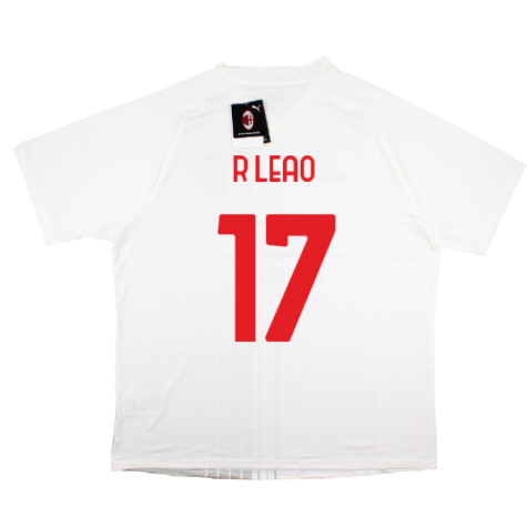2022-2023 AC Milan Pre-Match Shirt (White-Red) (R LEAO 17)