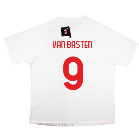 2022-2023 AC Milan Pre-Match Shirt (White-Red) (VAN BASTEN 9)