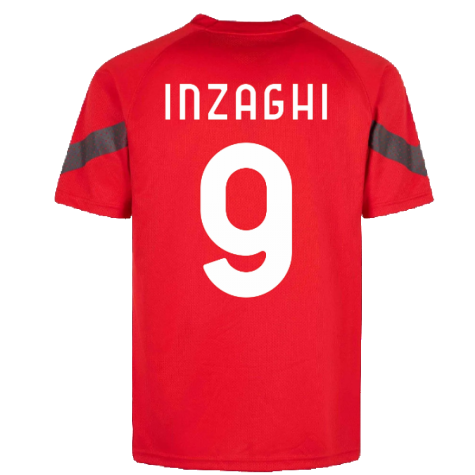 2022-2023 AC Milan Training Jersey (Red) (INZAGHI 9)