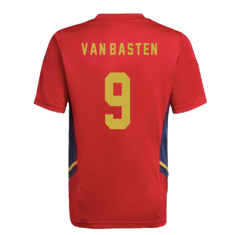2022-2023 Ajax Training Jersey (Red) - Kids (VAN BASTEN 9)