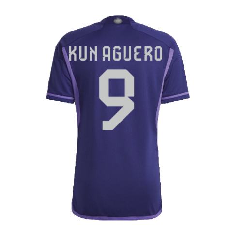 2022-2023 Argentina Away Shirt (KUN AGUERO 9)