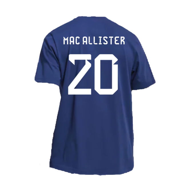 2022-2023 Argentina DNA Graphic Tee (Night Indigo) (MAC ALLISTER 20)