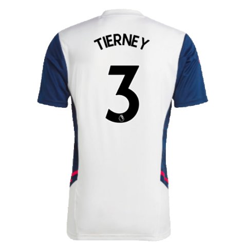 2022-2023 Arsenal Training Jersey (White) (TIERNEY 3)