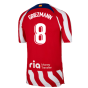 2022-2023 Atletico Madrid Home Player Issue Jersey (GRIEZMANN 8)