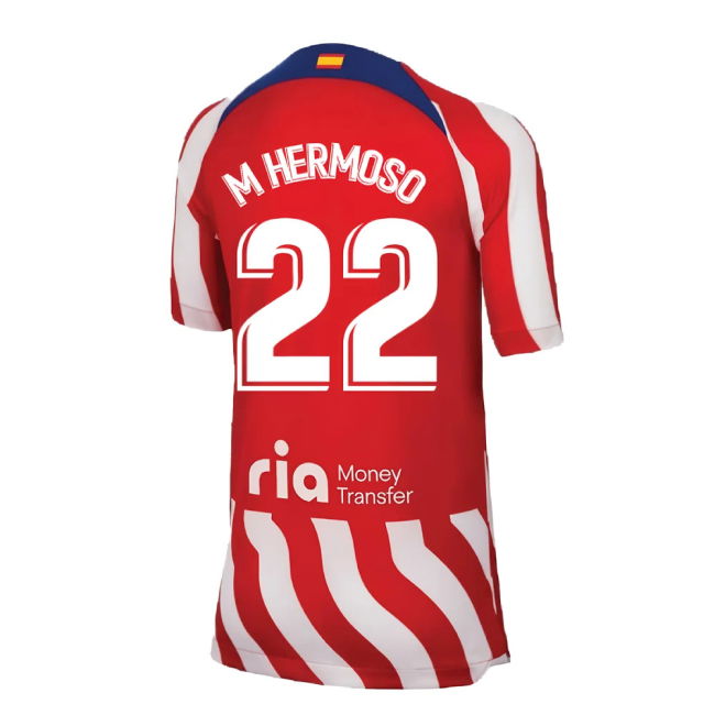 2022-2023 Atletico Madrid Home Shirt (Kids) (M HERMOSO 22)