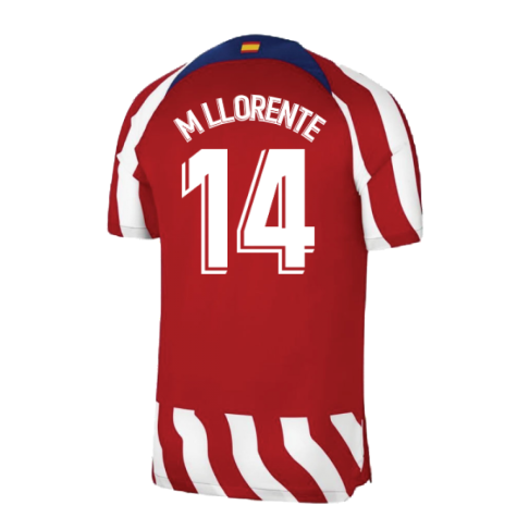 2022-2023 Atletico Madrid Home Shirt (Kids) (M LLORENTE 14)