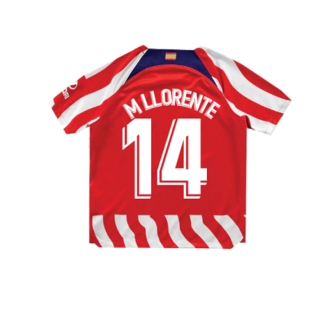 2022-2023 Atletico Madrid Little Boys Home Shirt (M LLORENTE 14)