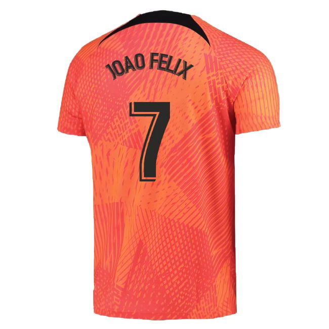 2022-2023 Atletico Madrid Pre-Match Training Shirt (Laser Crimson) (JOAO FELIX 7)