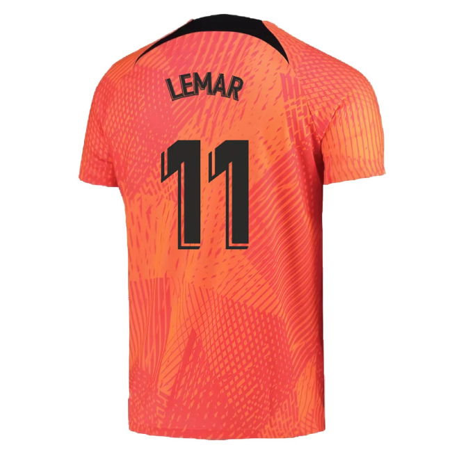 2022-2023 Atletico Madrid Pre-Match Training Shirt (Laser Crimson) (LEMAR 11)