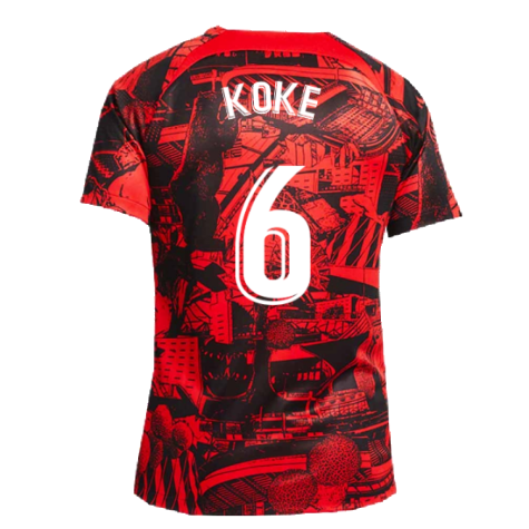 2022-2023 Atletico Madrid Pre-Match Training Shirt (Red) (KOKE 6)
