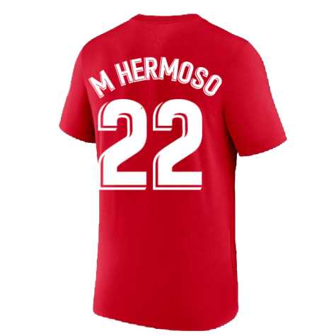 2022-2023 Atletico Madrid Swoosh Tee (Red) (M HERMOSO 22)