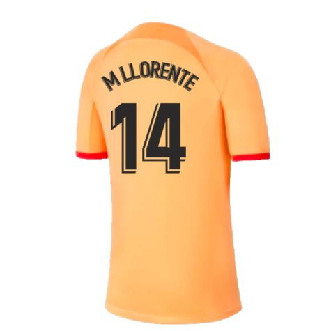 2022-2023 Atletico Madrid Third Shirt (Kids) (M LLORENTE 14)