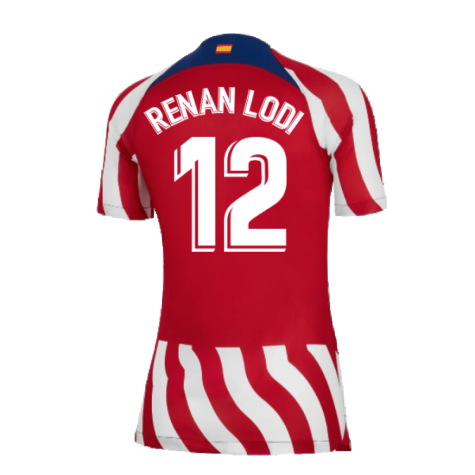 2022-2023 Atletico Madrid Womens Home Shirt (RENAN LODI 12)