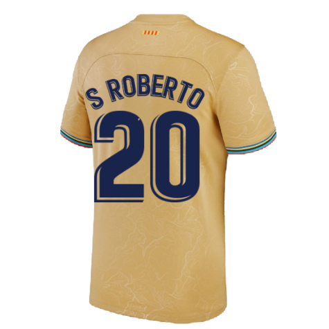 2022-2023 Barcelona Away Shirt (Kids) (S ROBERTO 20)