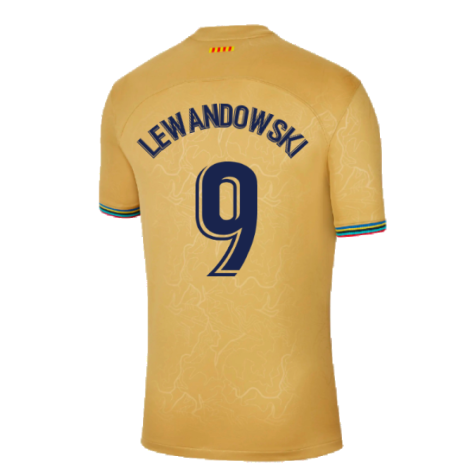 2022-2023 Barcelona Away Shirt (Sponsored) (LEWANDOWSKI 9)