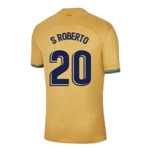 2022-2023 Barcelona Away Shirt (Sponsored) (S ROBERTO 20)